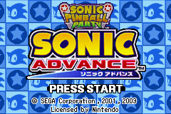 Sonic Advance & Sonic Pinball Party Title Screen